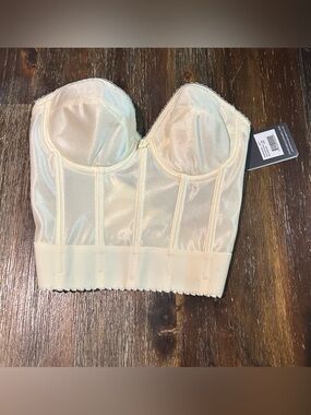 NWT Dominique Apparel Noemi Longline
Strapless Backless Bustier Bra Ivory